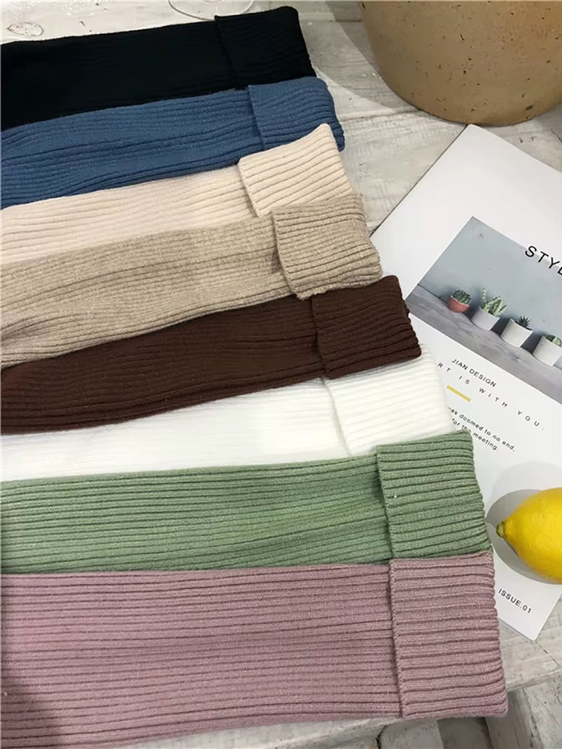 Turtleneck Sweater Womens 2025 Autumn Winter Tops Korean Slim Women Pullover Jumper Knitted Sweater Pull Femme Hiver Truien