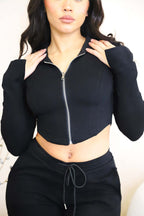 Women'S Casual Tight Sportswear - Multi-Pocket, Coat and Cap Suit Pants