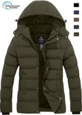Women'S Recycled Winter Jacket Waterproof Winter Coat Fleece Parka Jacket Army Green S